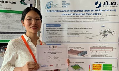 Posterpreis der IMoH2022 für Qi Ding